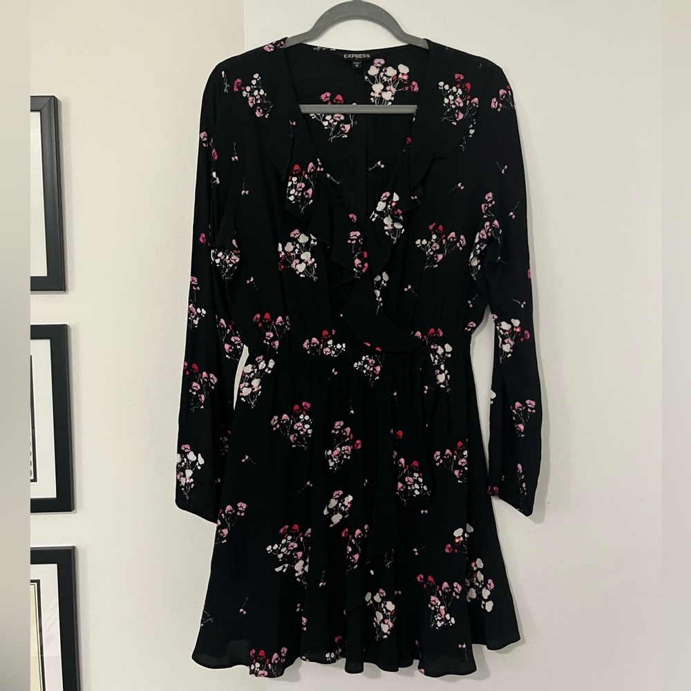 Express Faux Wrap Dress